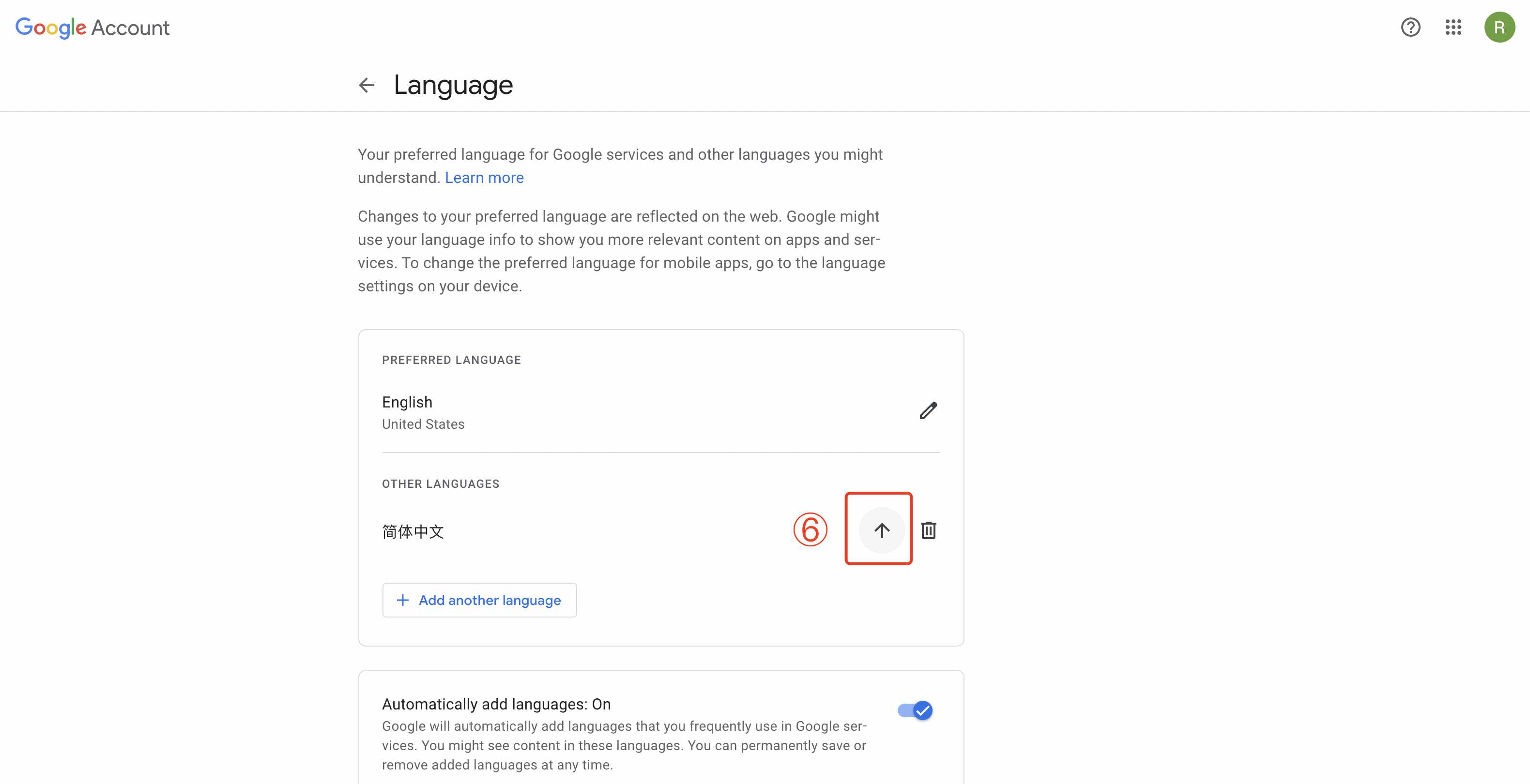 谷歌账号更改语言设置中文